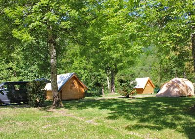 Mini-chalet Camping Le Gave d'Aspe Pyrénées