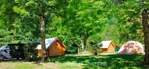 Mini-chalet Camping Le Gave d'Aspe Pyrénées