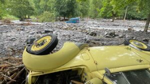 Quelques images du camping Le gave d'Aspe après la tempête